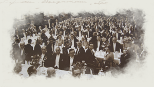 Photo of attendees at the 1936 Congress, Photo of Stanley Unwin